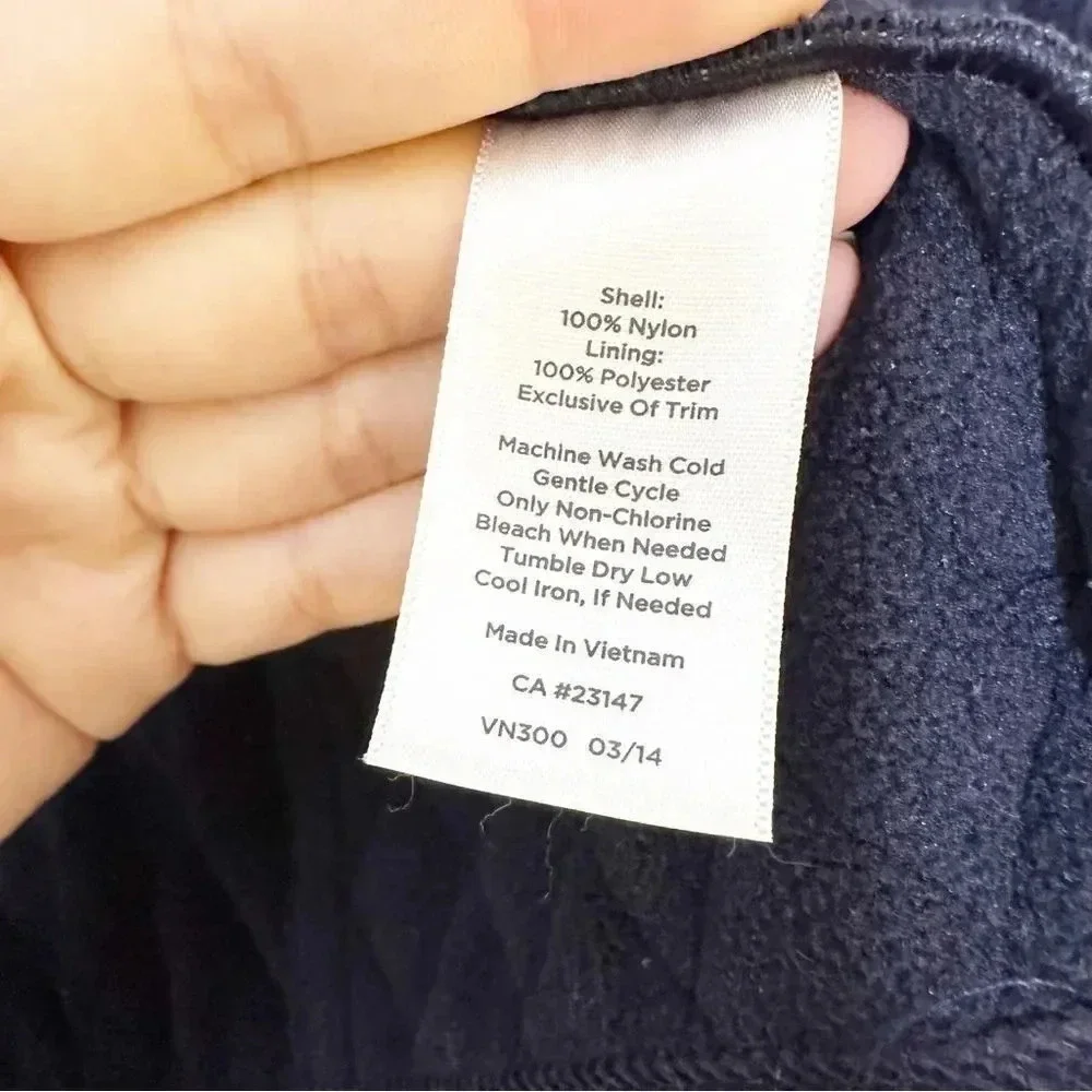 TALBOTS Navy Quilted Mid Length Barn‎ Jacket Size XS Equestrian Preppy